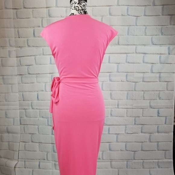 Lark & Ro size x sleeveless stretch wrap dress - Picture 8 of 8